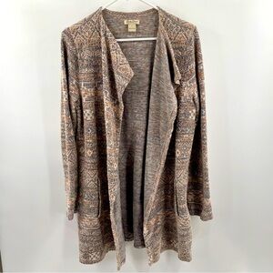 Lucky Brand Multicolor Open Front Cardigan